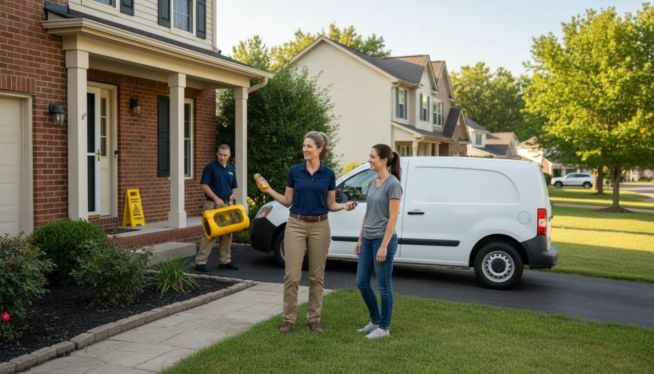 Residential water damage restoration in Blairstown, IA